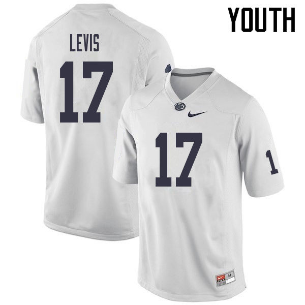 Youth #17 Will Levis Penn State Nittany Lions College Football Jerseys Sale-White - Click Image to Close